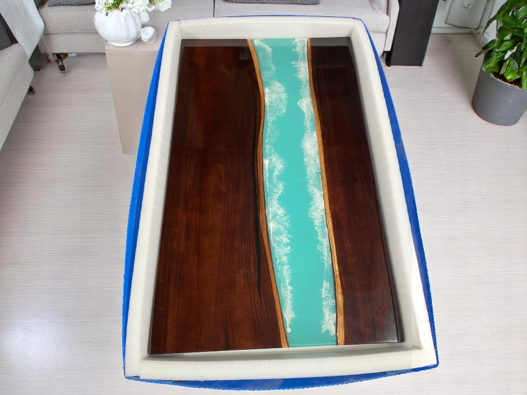 DIY Acacia Wood Epoxy Table – Customizable, Free Shipping